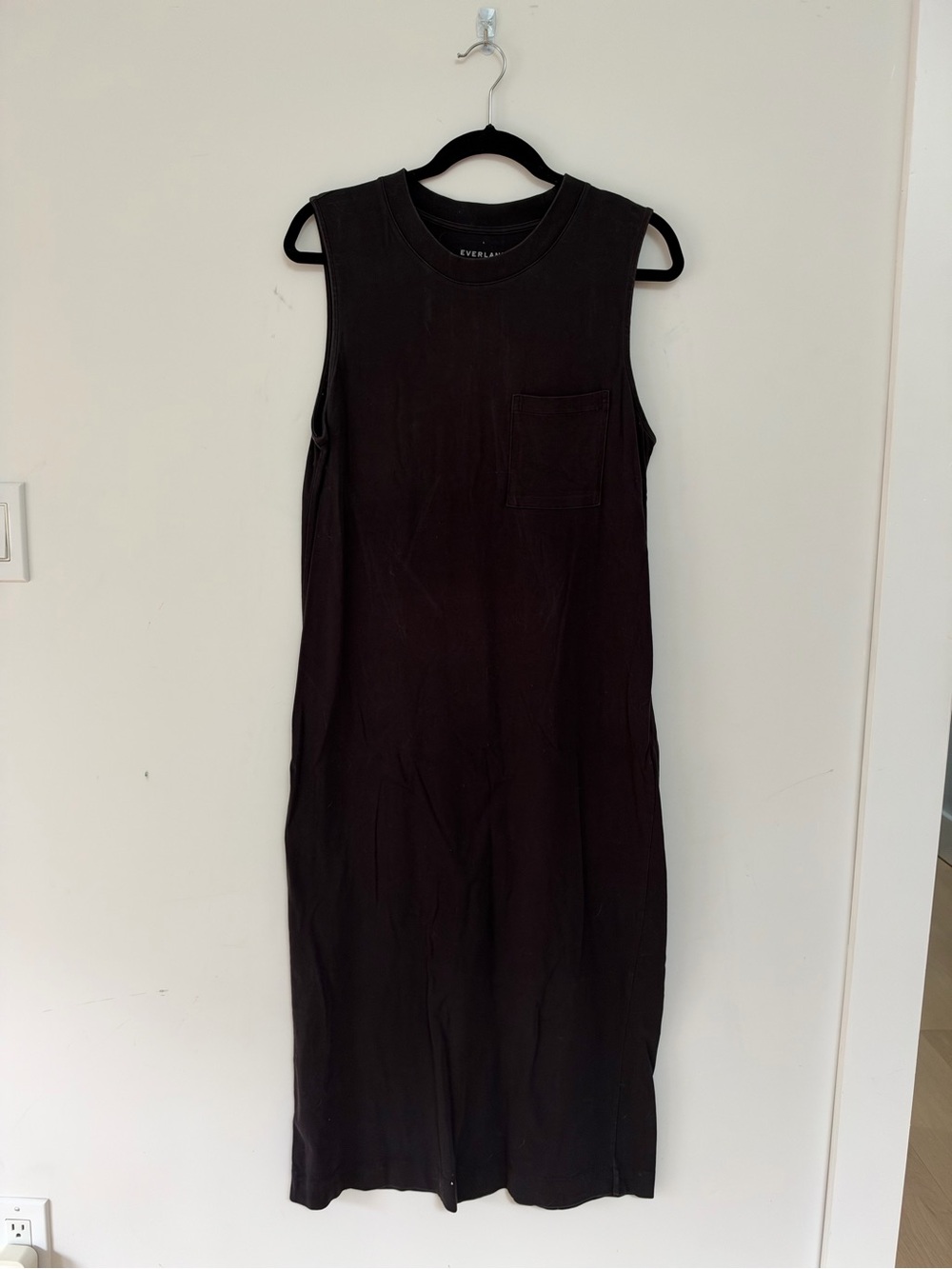 Everlane Black Sleeveless Midi Tank Dress